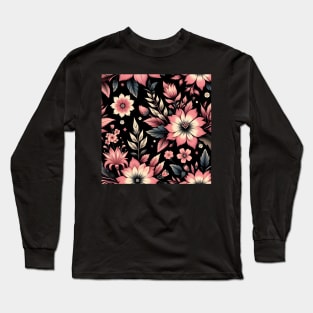 Pink Flowers Long Sleeve T-Shirt